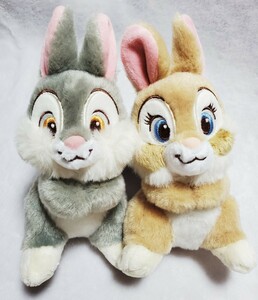 完売商品×ディズニーストア×とんすけ＆ミス・バニーぬいぐるみキーホルダー・キーチェーン×PASTELBUNNIES×新品タグ付き