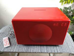 2969-02★音出し確認済★Geneva Sound System Model L(with Bluetooth）CD、FM/DAB+ ラジオ、 レッド★