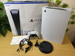 2885-01★1円スタート★♪動作確認済み♪ SONY PS5 プレステ5 PlayStation 5 CFI-1200A 825GB ホワイトコントローラー付き★