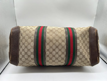 3134-02★GUCCI/グッチ ボストンバッグ/OLD GUCCI/オールドグッチ/シェリーライン/GGパターン★_画像3