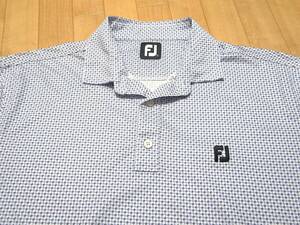 ■FootJoy■フットジョイ■ゴルフ■メンズ■半袖■強ストレッチ■ポロシャツ■総柄■シャツ■XL■NL298