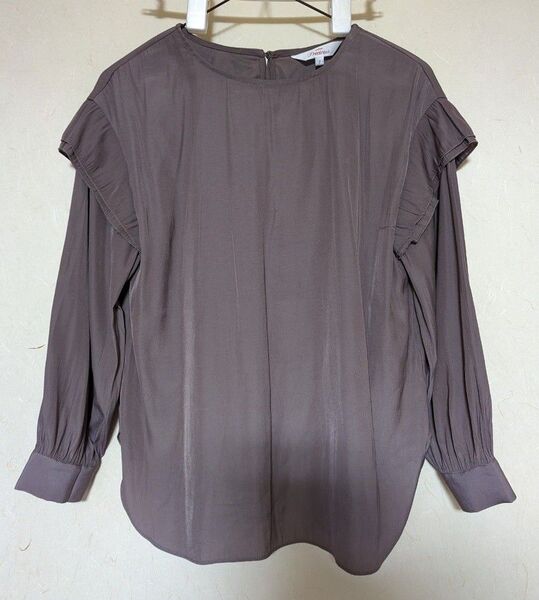 洋服の青山 n-line Precious ショルダーフリルブラウス《長袖》
