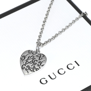  Gucci GUCCI GHOST Gucci призрак Heart подвеска колье серебряный 925 аксессуары ювелирные изделия GUCCI