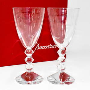 Baccarat Vega Vega Wine Glass Crystal Glass Clear Pare 2 Клиент Установка 2 ноги Baccarat