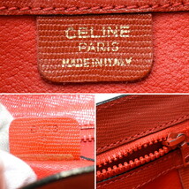 セリーヌ ショルダーバッグ クロスボディ ロゴサークル レザー レッド ヴィンテージ CELINE_画像9