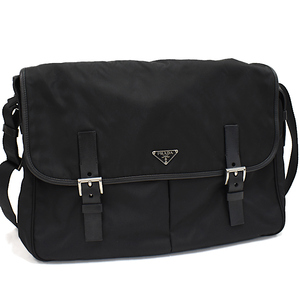 Prada Vela Messenger Beals Sag Bt0710 Verana Nylon Nero Black Triangle логотип Prada