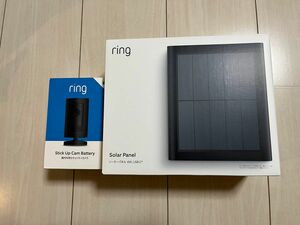 Ring Stick Up Cam Battery (ブラック)・Ring ソーラーパネル 4W USB-C(ブラック）のセット