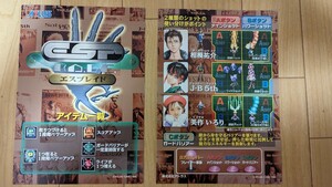 CAVE/ATLUS ケイブ アトラス ESP エスプレイド アーケードゲーム用 純正インスト2枚、純正 取扱説明書のセット