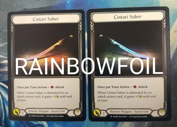 Flesh and Blood Cintari Saber CRU RAINBOWFOIL 英語版 両手セット