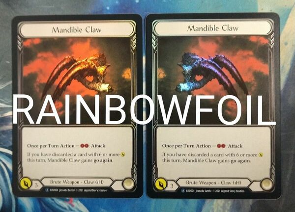 Flesh and Blood Mandible Claw CRU RAINBOWFOIL 英語版 両手セット