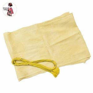 1 jpy obi shime obi age silk light yellow color flat collection kimono small articles including in a package un- possible postage 350 jpy [kimonomtfuji] 7nfuji43703