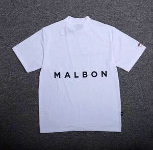 マルボンゴルフ MALBON GOLF 　ゴルフウエア　モックネック　白　シャツ