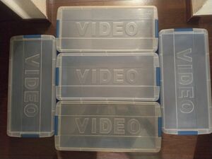 ビデオテープ収納ケース　5個セット　ボックス　VHS ブルー　箱 　コミック本