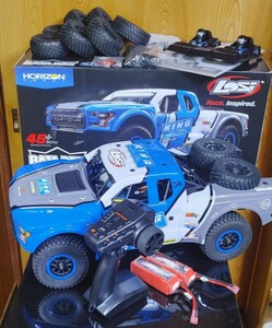 Losi Baja 1/10 RTR/ロッシ 1/10 バハレイ フォード・ラプター トロフィートラック キングショックエディション 4WD ブラシレス