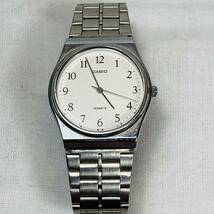 CASIO カシオ 腕時計 MQ-336 シルバー ホワイト クォーツ メンズ USED品 1円スタート_画像1