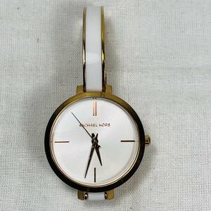 MICHAEL KORS マイケルコース 腕時計 MK-4342 ゴールド ホワイト USED品 1円スタート