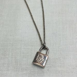 Christian Dior クリスチャンディオール ネックレス シルバー アクセサリー USED品 1円スタートの画像1