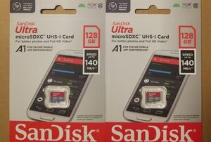 サンディスク microSDXC UHS-Ⅰ 128GB 140MB/秒 SanDisk Ultra 海外パッケージ マイクロSD