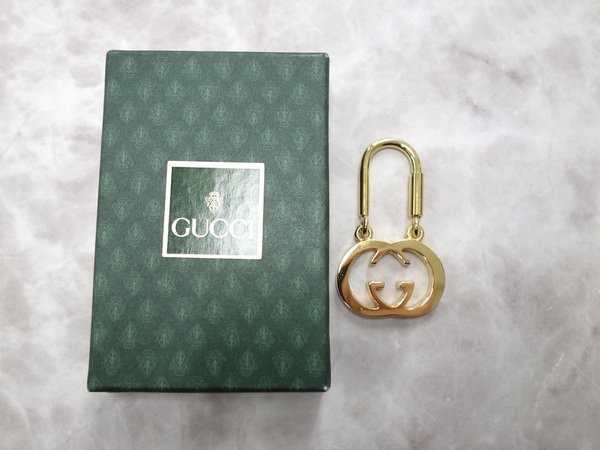 OLD GUCCI オールドグッチ ロゴ　キーリング イタリア製