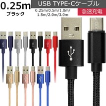 未使用 USB type-C ケーブル ブラック 25cm iPhone iPad airpods 充電 データ転送_画像1