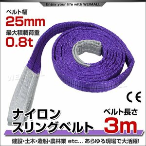  nylon sling belt belt sling sling belt load up withstand load 0.8t 3m width 25mm