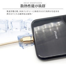 未使用 USB type-C ケーブル 2本セット ゴールド 3m iPhone iPad airpods 充電 データ転送_画像2