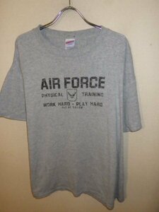 z4326AIR FORCE★プリントTシャツ★SOFFEボディー★サイズL★USA★ミリタリー★VINTAGE★送料格安