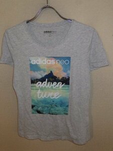 z4574adidas★アディダス★NEO★ネオ★プリントTシャツ★サイズL★人気★激安★送料格安