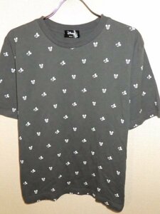 z4620Disney★ディズニー★ミッキーマウス★総柄プリントTシャツ★サイズM★レア★送料格安