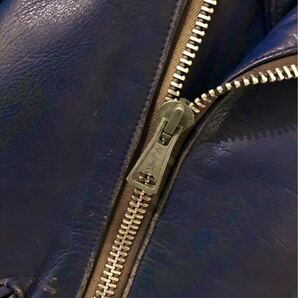 【70s】 interstate leather レザーライダース インターステイト ルイスレザー ハイウェイマン ヴィンテージ lewis leather 青 ブルーの画像4