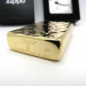 アーマー Armor ダイヤカット ラティス 金 ゴールド zippo ジッポ 2008年 未使用の画像6