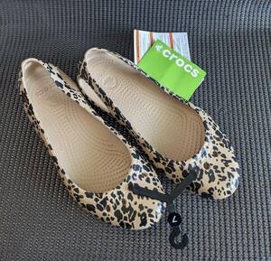 ◆未使用◆　クロックス　アニマルプリント　crocs Kadee Animal Print flat w (サイズ　US7 )