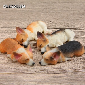  prompt decision! new goods! Corgi figure 4 piece set lovely dog pet 