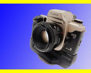 【即決】 Canon キャノン EOS 55 BP-50付 EF50㎜ F1.8 II レンズセット　現状品　