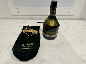 【未開栓】ウイスキー CUTTY SARK カティサーク 12年 スコッチ 750ml 43% 保存袋付き 古酒 エメラルド 【札TB01】