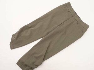 美品 23区 洗える クロップドパンツ 28 カーキ 【メール便可】