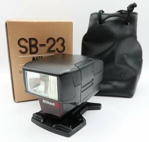 ★極上品★　ニコン NIKON SB-23 SPEEDLIGHT スピードライト AS-19 スタンド ケース 元箱付 #225