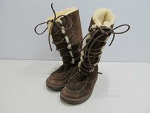 １円 UGG ムートンブーツ　UPTOWN 　茶　サイズ24.0_画像1