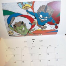 2冊 壁掛けカレンダー 2024 瀧下和之 岩田壮平 絵画 日本画 版画 広げたサイズ：タテ42㎝×ヨコ29.6cm_画像2
