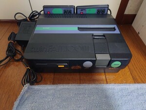 【各種調整メンテ済】ツインファミコン本体　後期型黒　TWIN FAMICOM