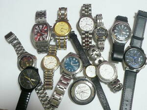 CITIZEN/Swatch/ALBA/Burberrys/BOSCK/Charles Vogeleなど クォーツ メンズ 腕時計 懐中時計 13点まとめ売り★現状品ジャンク　F3233