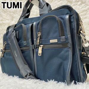 TUMI トゥミ メンズ ビジネスバッグ ショルダー ブリーフケース 2way 肩掛け 斜め掛け エクスパンダブル 日本限定 A4&PC可 ネイビー 紺