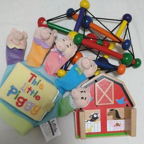 知育玩具　ボーネルンド スクウィッシュ　絵本付き　指人形　手袋　おもちゃセット　赤ちゃん