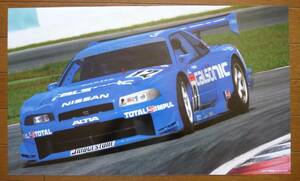 ポスター カルソニック作成　2001年 全日本GT選手権（JGTC)特別戦 マレーシア カルソニックスカイライン右前 R34 GT-R 星野一義 未使用品