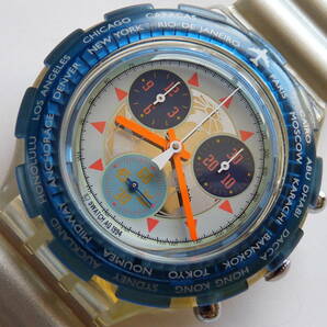 未使用電池交換済 スウォッチ Swatch アクアクロノ 1995年モデル HAPPY LANDING 品番SBK109の画像2