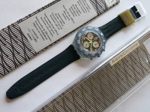  unused battery replaced Swatch Swatch Aquachrono 1996 year of model Yucca product number SBN107