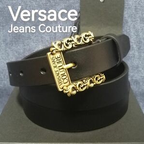 ★新品・メンズ【Versace Jeans Couture】細幅　レザー　95