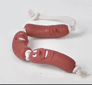  popular item dog toy sausage three siblings dog for one Chan 