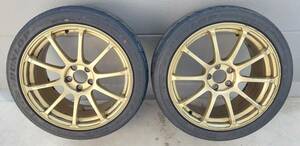 【 DIREZZA Z3 235/40 R17 】YOKOHAMA ADVAN Racing RS 8.5J 17in +48 5H P.C.D.100 2本セット ZN8 ZN6 ZC6 ZD8