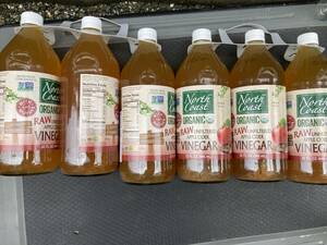  free shipping 6 set North coast have machine Apple rhinoceros da- vinegar Raw 946ml ×6ps.@ organic USDA